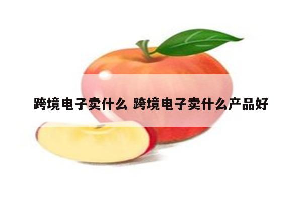 跨境电子卖什么 跨境电子卖什么产品好