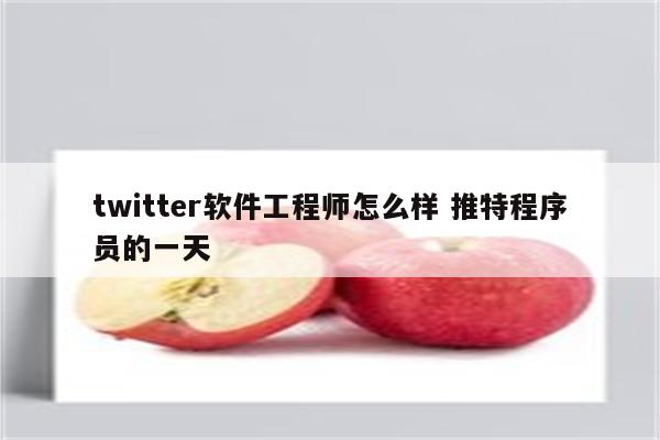 twitter软件工程师怎么样 推特程序员的一天
