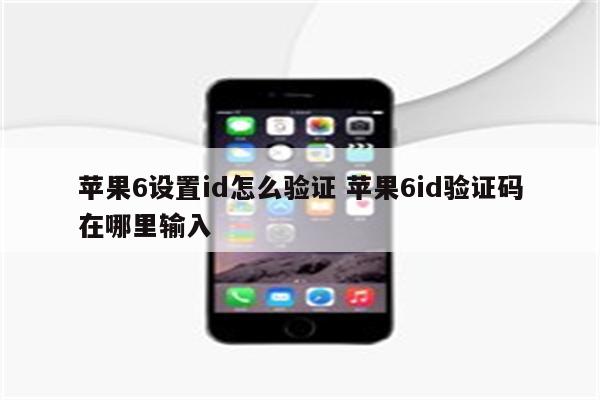 苹果6设置id怎么验证 苹果6id验证码在哪里输入