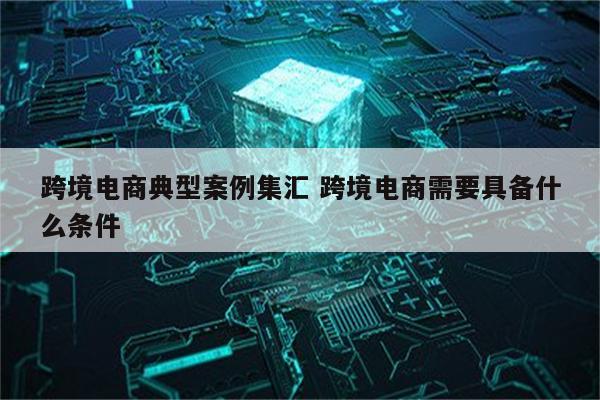跨境电商典型案例集汇 跨境电商需要具备什么条件