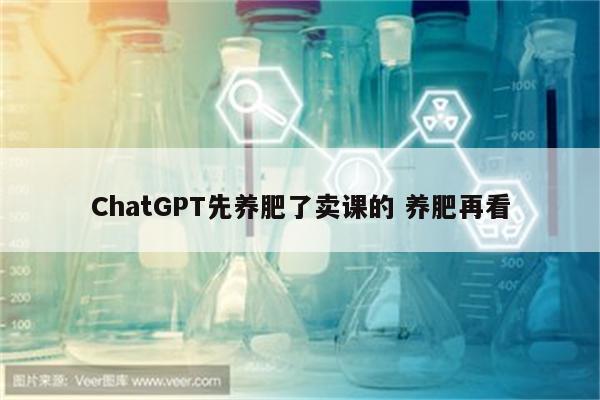 ChatGPT先养肥了卖课的 养肥再看