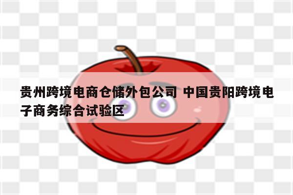 贵州跨境电商仓储外包公司 中国贵阳跨境电子商务综合试验区