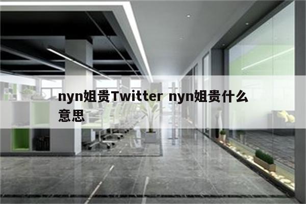 nyn姐贵Twitter nyn姐贵什么意思