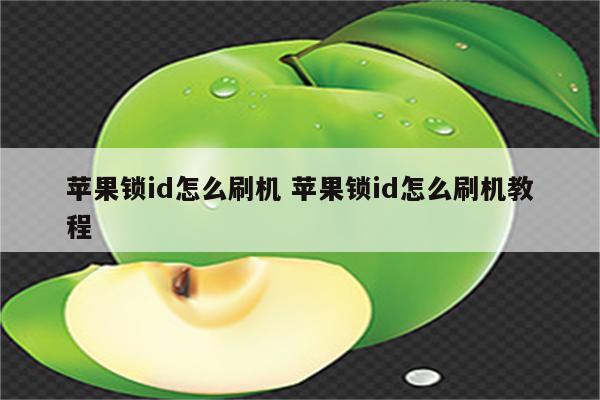 苹果锁id怎么刷机 苹果锁id怎么刷机教程
