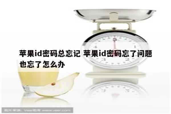 苹果id密码总忘记 苹果id密码忘了问题也忘了怎么办