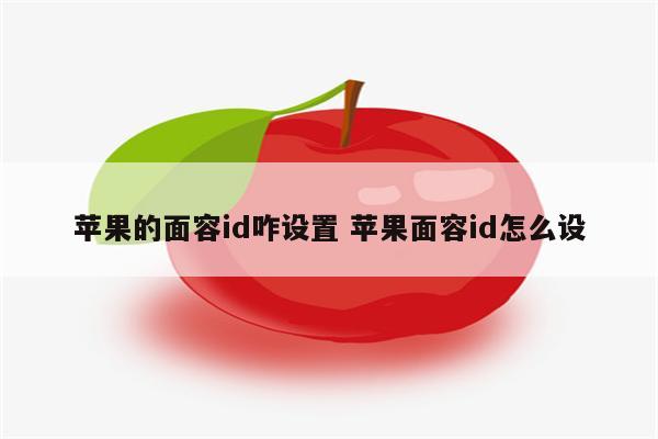 苹果的面容id咋设置 苹果面容id怎么设