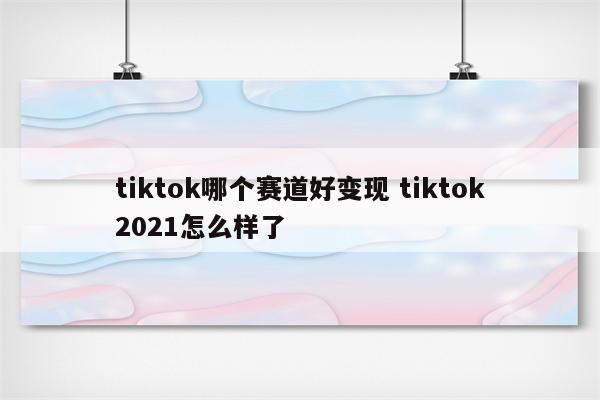 tiktok哪个赛道好变现 tiktok2021怎么样了