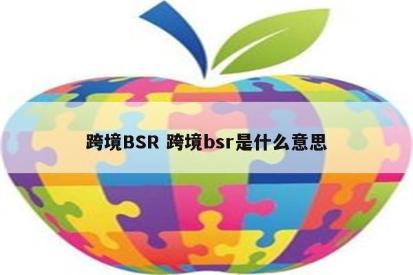 跨境BSR 跨境bsr是什么意思