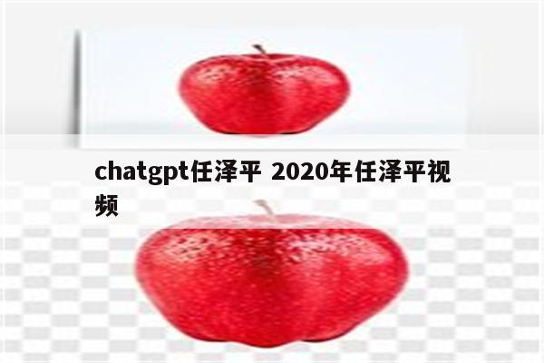 chatgpt任泽平 2020年任泽平视频