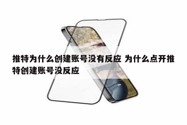 推特为什么创建账号没有反应 为什么点开推特创建账号没反应