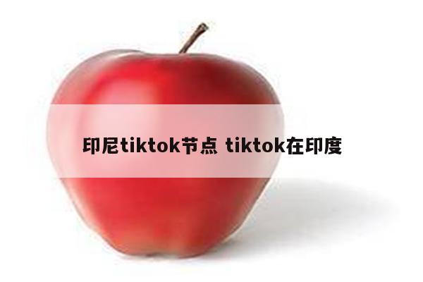 印尼tiktok节点 tiktok在印度