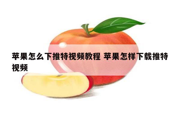 苹果怎么下推特视频教程 苹果怎样下载推特视频