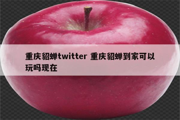 重庆貂蝉twitter 重庆貂蝉到家可以玩吗现在