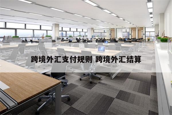 跨境外汇支付规则 跨境外汇结算