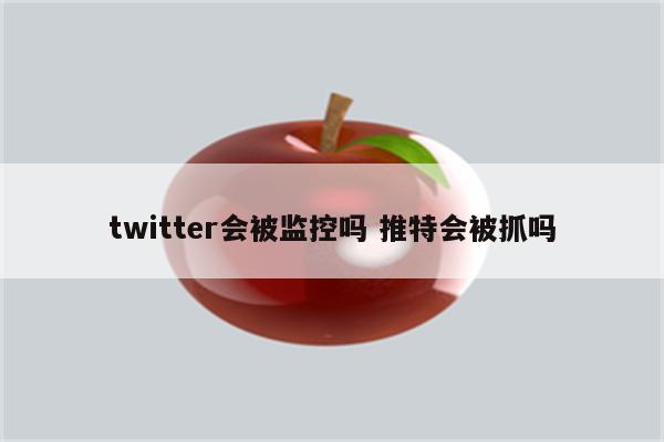 twitter会被监控吗 推特会被抓吗