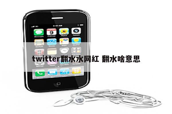 twitter翻水水网红 翻水啥意思