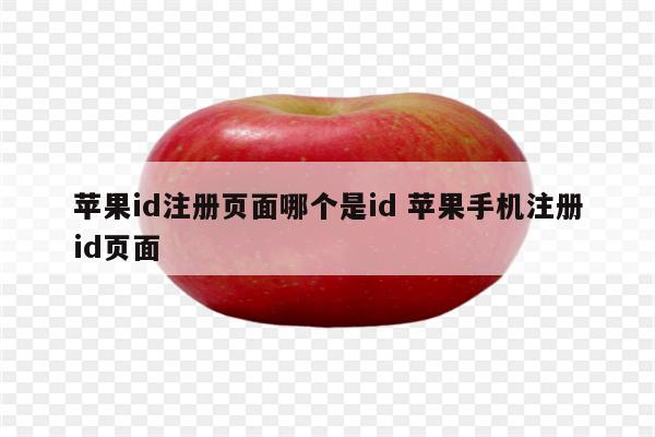 苹果id注册页面哪个是id 苹果手机注册id页面