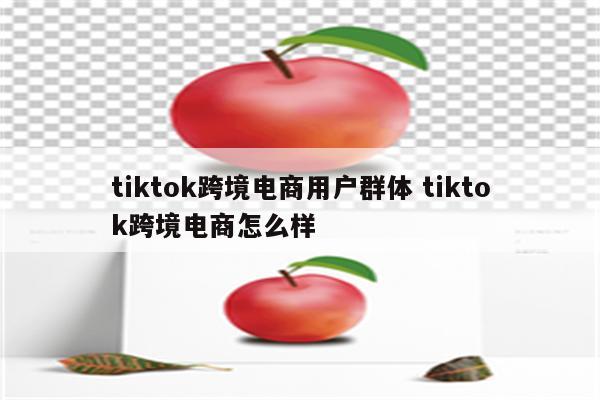 tiktok跨境电商用户群体 tiktok跨境电商怎么样