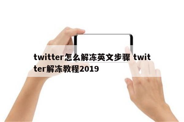 twitter怎么解冻英文步骤 twitter解冻教程2019