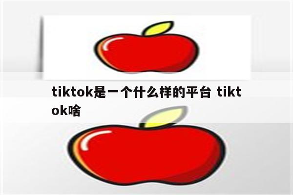 tiktok是一个什么样的平台 tiktok啥