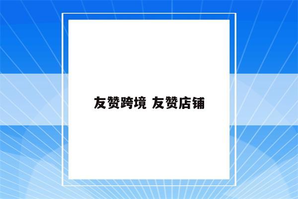 友赞跨境 友赞店铺