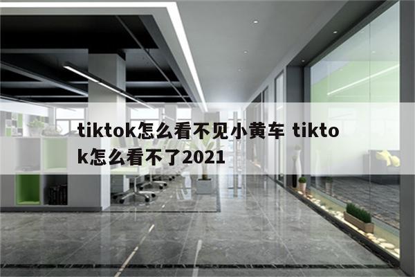 tiktok怎么看不见小黄车 tiktok怎么看不了2021