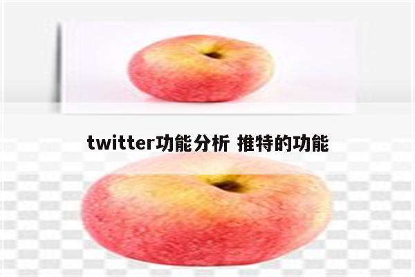 twitter功能分析 推特的功能