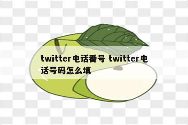 twitter电话番号 twitter电话号码怎么填