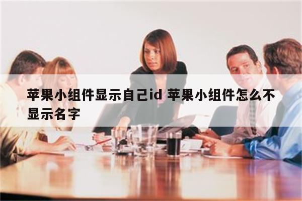 苹果小组件显示自己id 苹果小组件怎么不显示名字