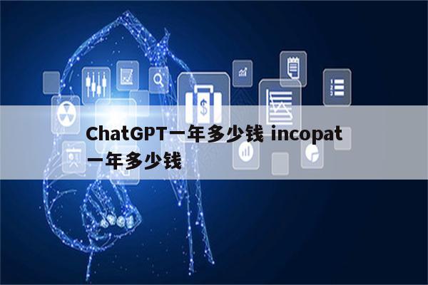 ChatGPT一年多少钱 incopat一年多少钱