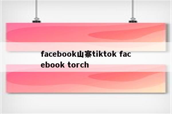 facebook山寨tiktok facebook torch