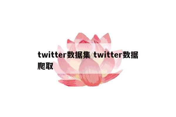 twitter数据集 twitter数据爬取