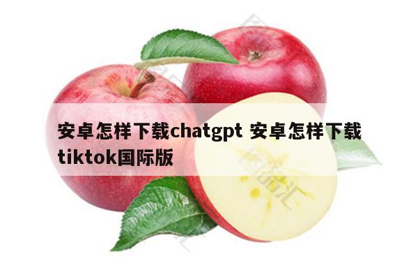 安卓怎样下载chatgpt 安卓怎样下载tiktok国际版