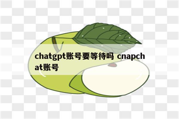 chatgpt账号要等待吗 cnapchat账号