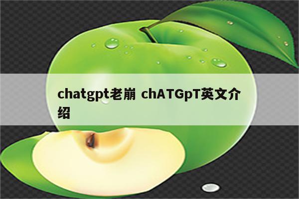 chatgpt老崩 chATGpT英文介绍