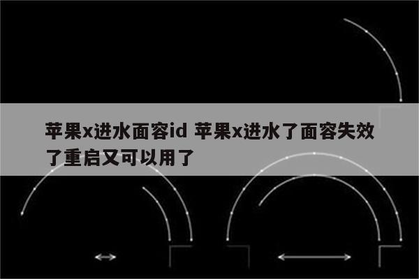 苹果x进水面容id 苹果x进水了面容失效了重启又可以用了