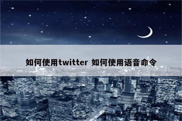 如何使用twitter 如何使用语音命令