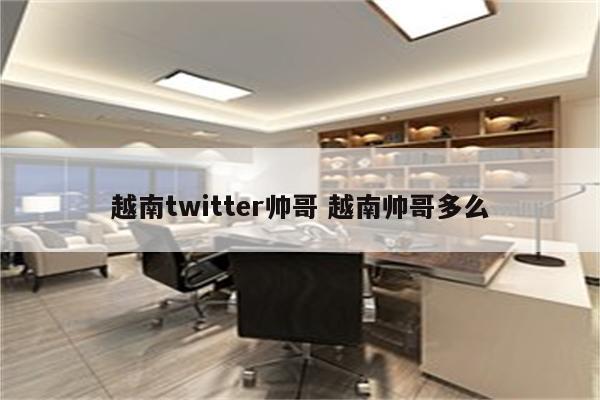 越南twitter帅哥 越南帅哥多么