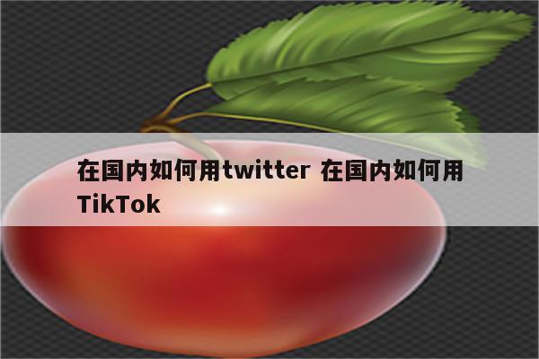 在国内如何用twitter 在国内如何用TikTok