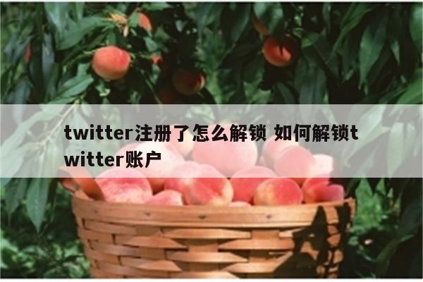 详细阅读:twitter注册了怎么解锁 如何解锁twitter账户 twitter注册了怎么解锁 如何解锁twitter账户