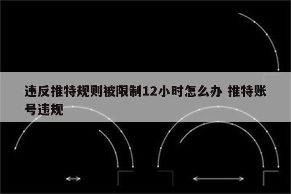 违反推特规则被限制12小时怎么办 推特账号违规