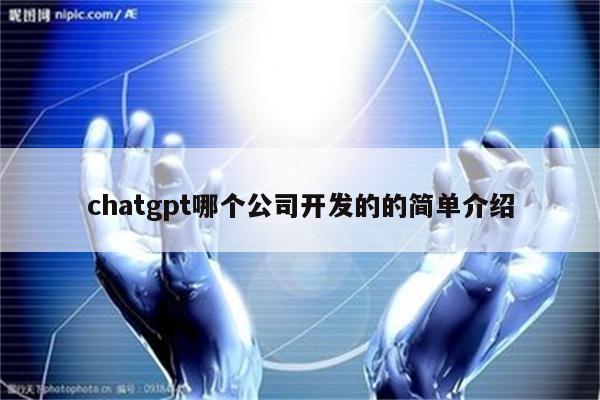 chatgpt哪个公司开发的的简单介绍