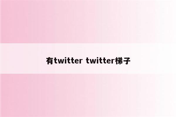 有twitter twitter梯子