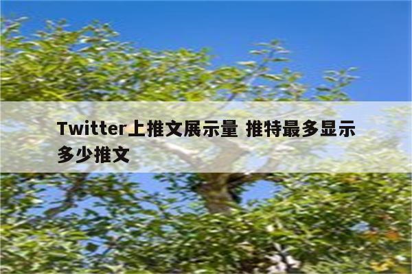 Twitter上推文展示量 推特最多显示多少推文