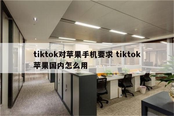 tiktok对苹果手机要求 tiktok苹果国内怎么用