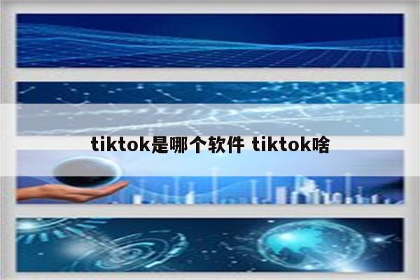 tiktok是哪个软件 tiktok啥