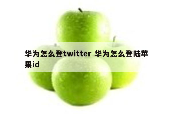 华为怎么登twitter 华为怎么登陆苹果id