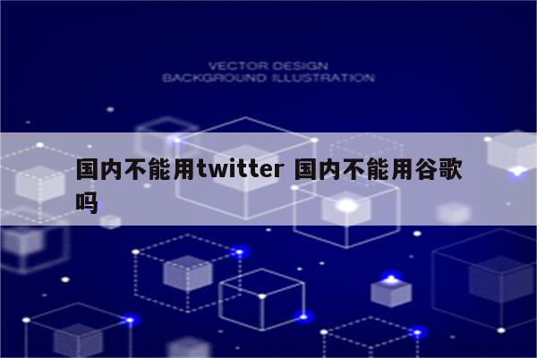 国内不能用twitter 国内不能用谷歌吗