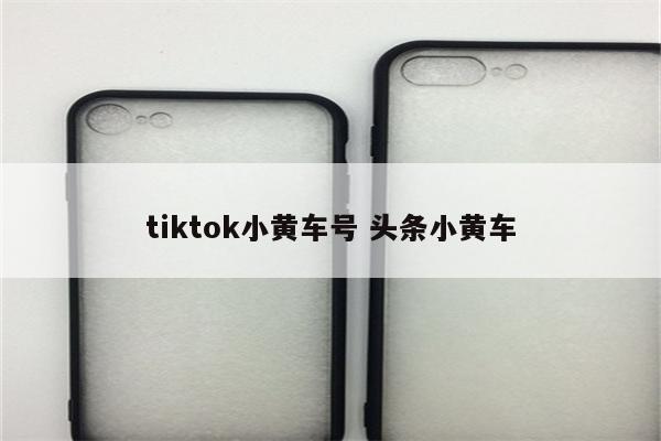 tiktok小黄车号 头条小黄车