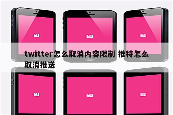 twitter怎么取消内容限制 推特怎么取消推送